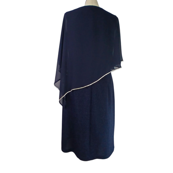 Frank Lyman Montreal SZ 18 Midnight Dress Style 219203 Midnight Blue - Picture 5 of 9